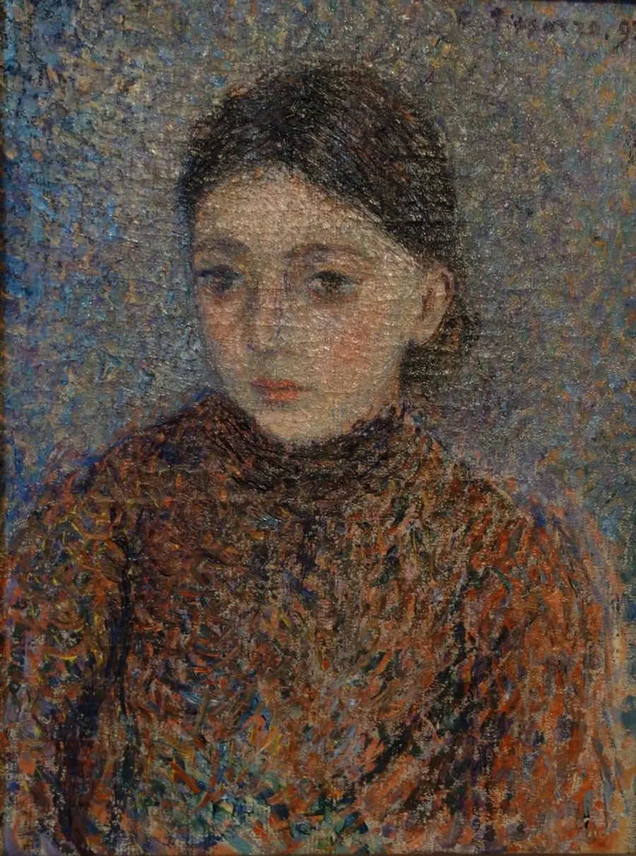 Jeanne Pissarro, chamada Cocotte, em busto - Camille Pissarro