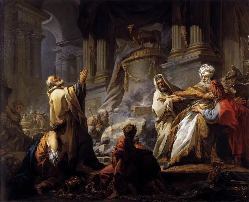 Jéroboam sacrificando às ídolos - Jean-Honoré Fragonard