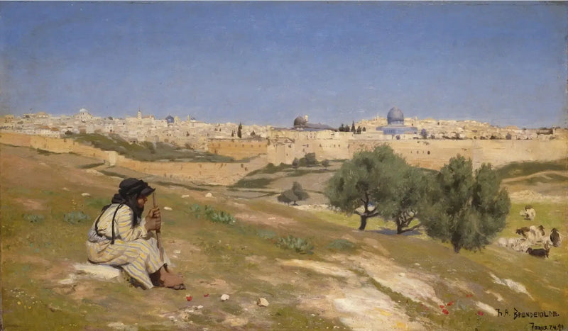 Jerusalém vista do sudeste - H. A. Brendekilde