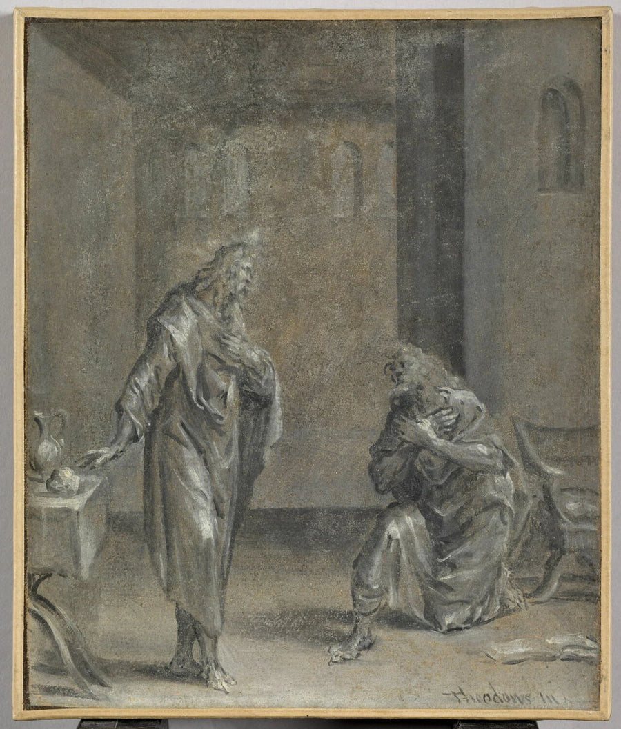 Jésus apparaissant à saint Pierre - Dirck Barendsz.