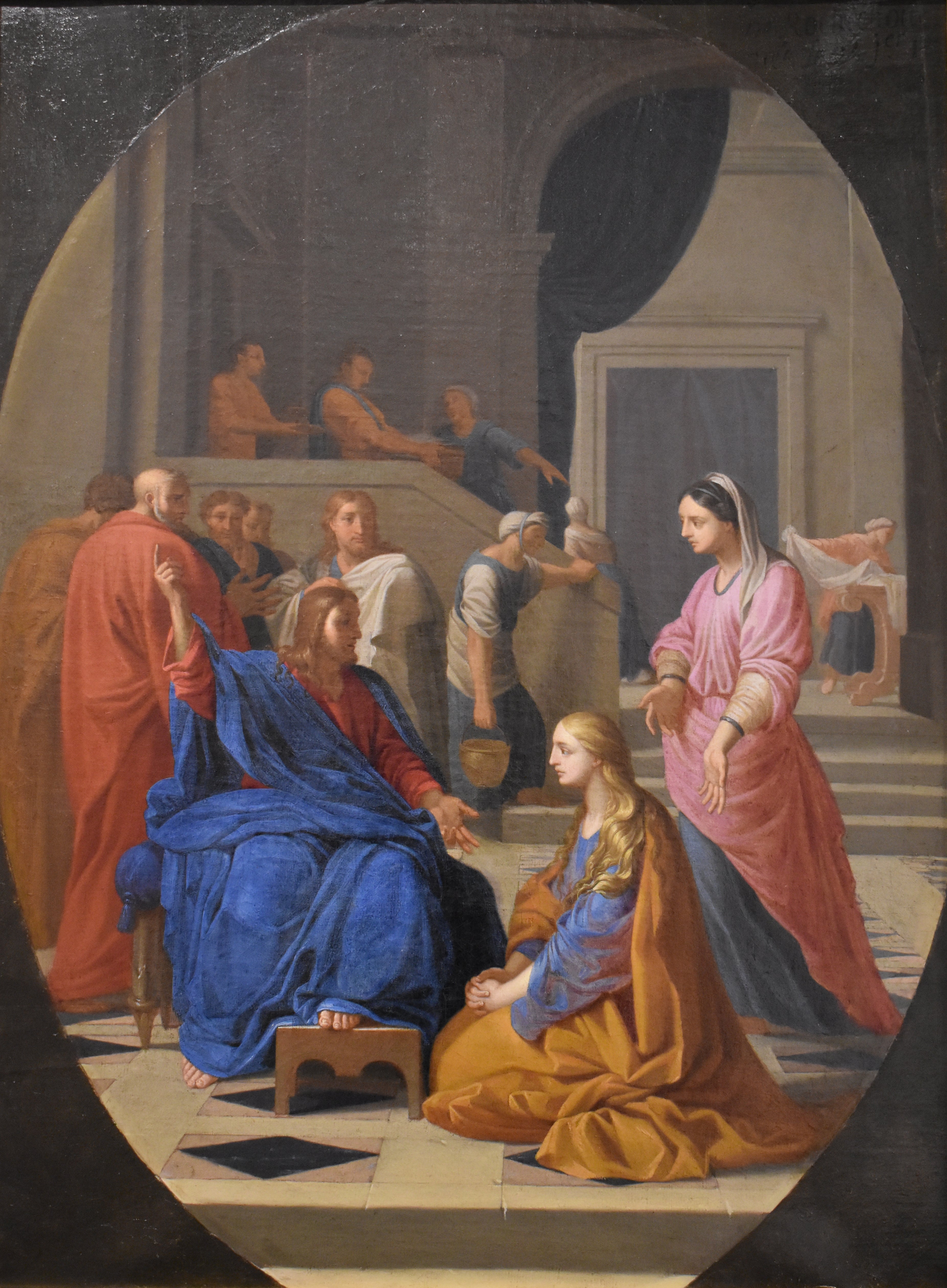 Jésus chez Marthe et Marie - Eustache Le Sueur image 1 reproduction artisanale de tableau
