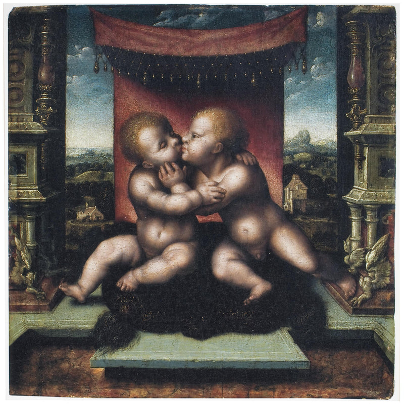 Jesus Cristo e João Batista crianças, segundo quarto do século XVI - Joos van Cleve