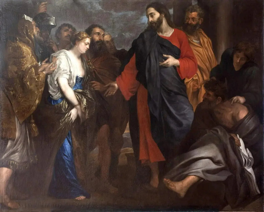Jesus e a mulher adúltera - Antoine van Dyck