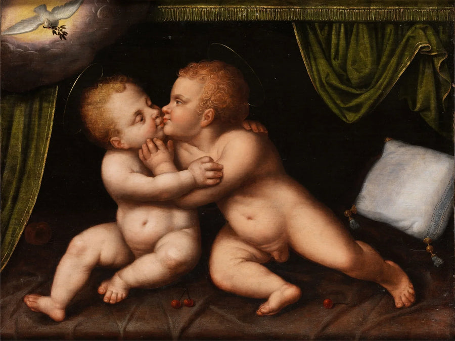 Jesus e São João Batista crianças - Joos van Cleve