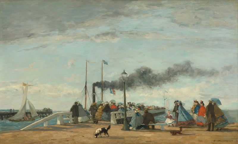 Píer e cais de Trouville - Eugène Boudin