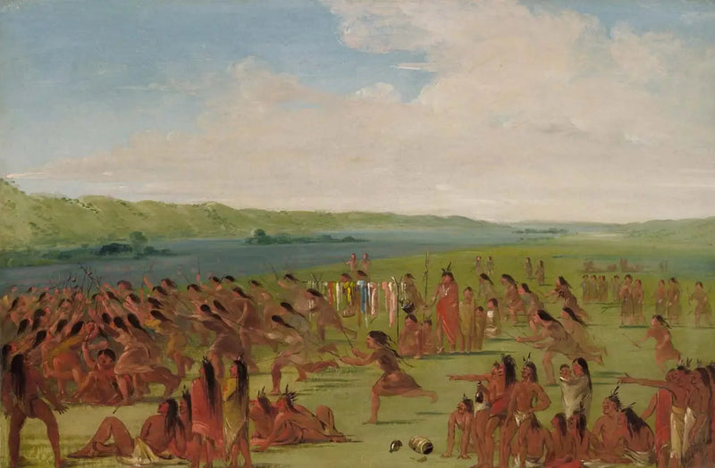 Jogo de bolas femininas, Prairie du Chien - George Catlin