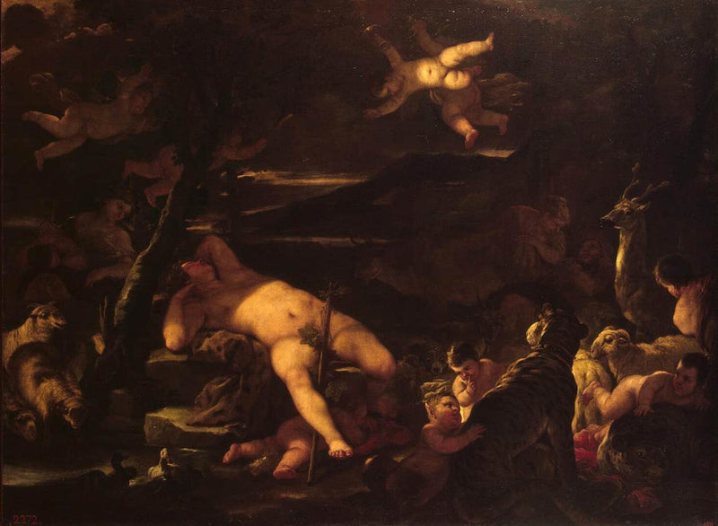 Jovem Baco adormecido - Luca Giordano