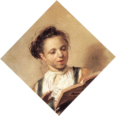 Jeune chanteuse - Frans Hals - Alpha Reproduction