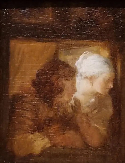 Jovem casal na janela - Jean-Honoré Fragonard