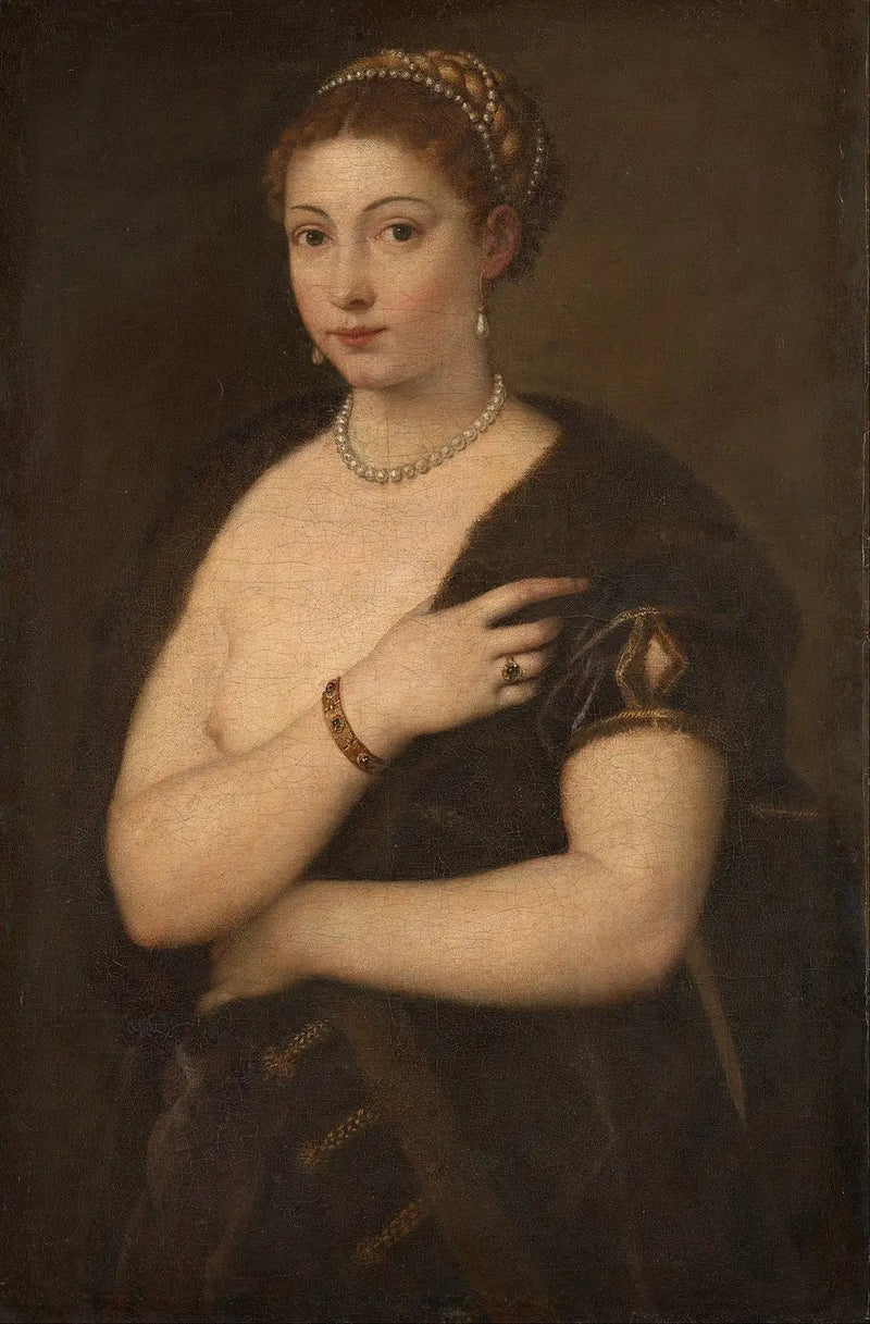Jovem Mulher com pele de animal - Titian