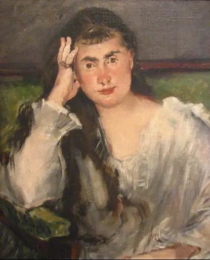 Jovem mulher apoiada (Marguerite de Conflans) - Édouard Manet