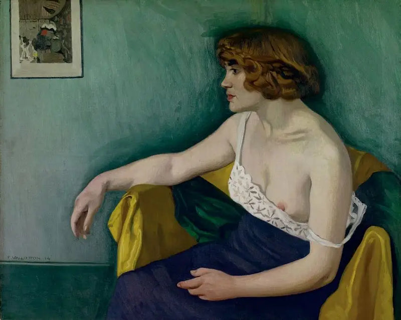 Jovem mulher sentada de perfil - Félix Vallotton