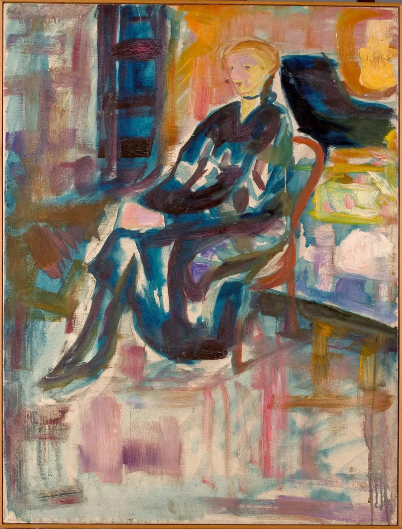 Jovem Mulher Sentada - Edvard Munch