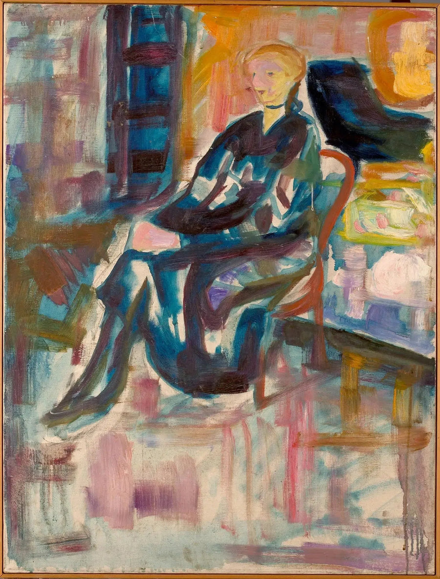 Jovem Mulher Sentada - Edvard Munch