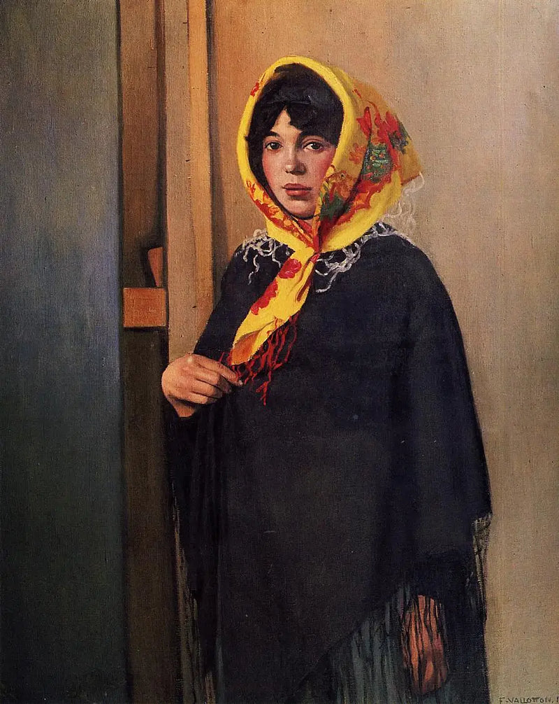 Jovem mulher com lenço amarelo - Félix Vallotton