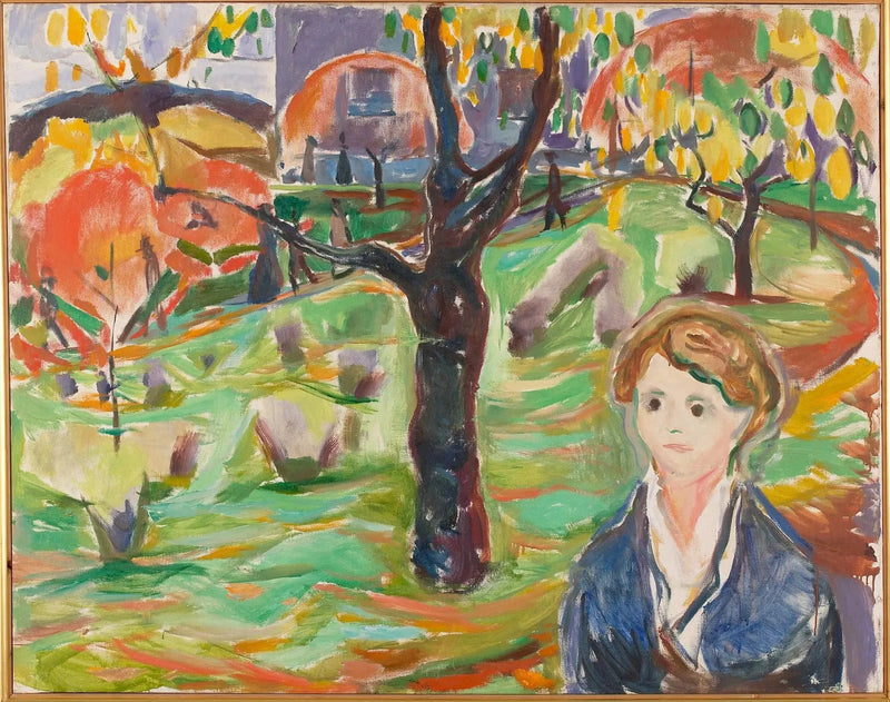Jovem Mulher no Jardim - Edvard Munch