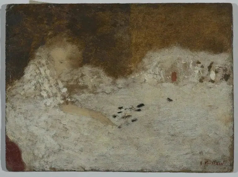 Jovem mulher na cama - Édouard Vuillard