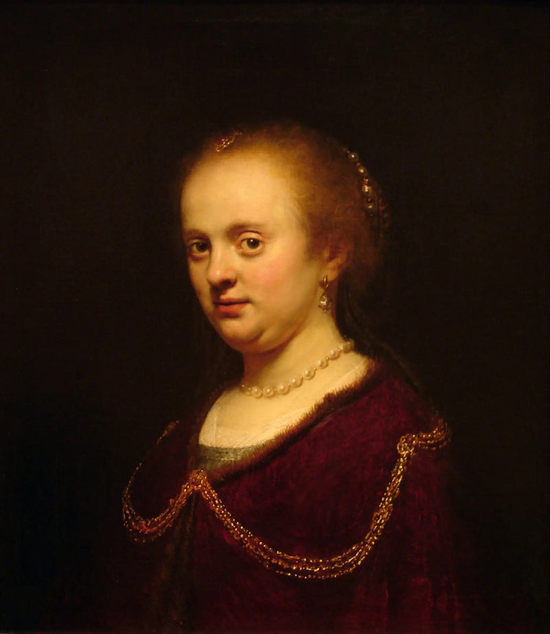 Jovem mulher com um colar de ouro - Rembrandt