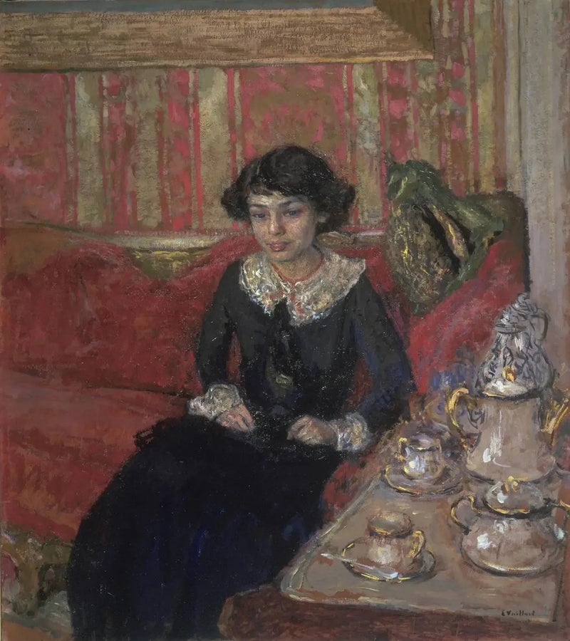 Jovem mulher em um interior - Édouard Vuillard