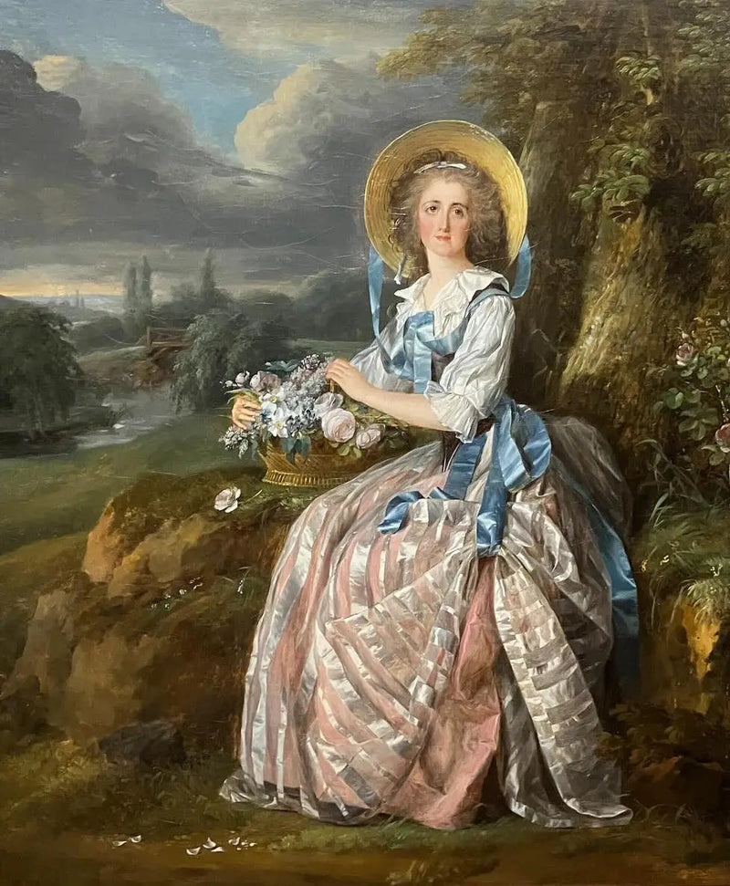 Jovem mulher em uma paisagem - Marie-Guillemine Benoist