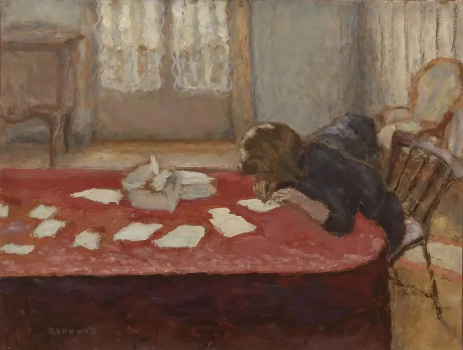 Jovem mulher escrevendo - Pierre Bonnard