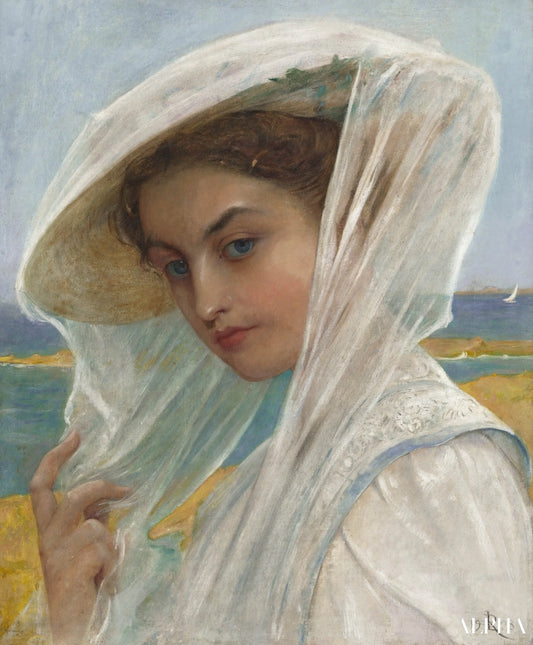 Jeune Femme en Bord de Mer, 1928 - Lionel Royer - Reproductions de tableaux et peintures haut de gamme