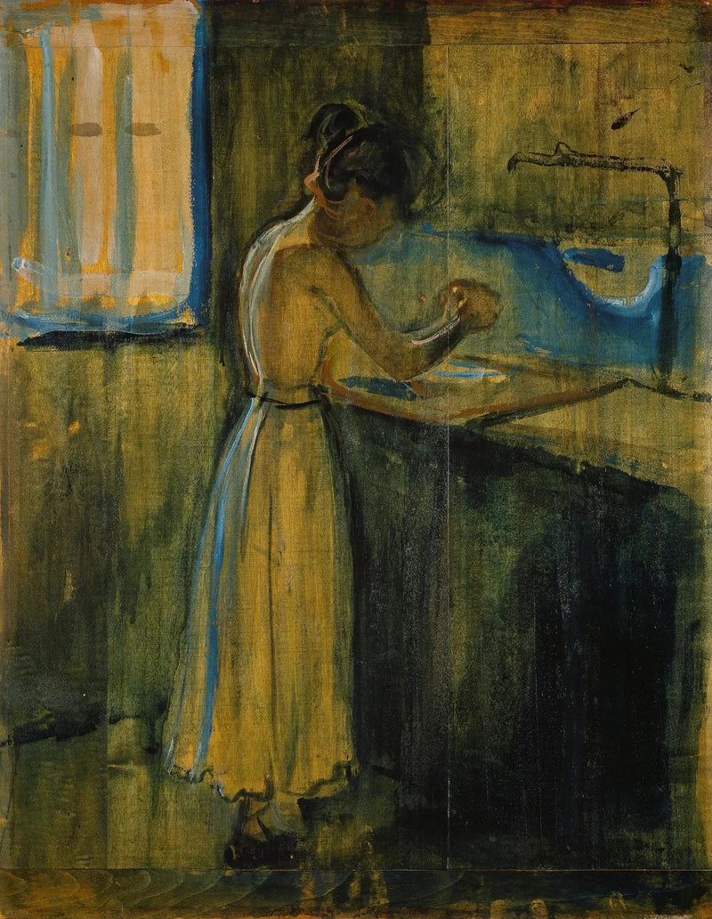 Jovem Mulher e Lava - Edvard Munch