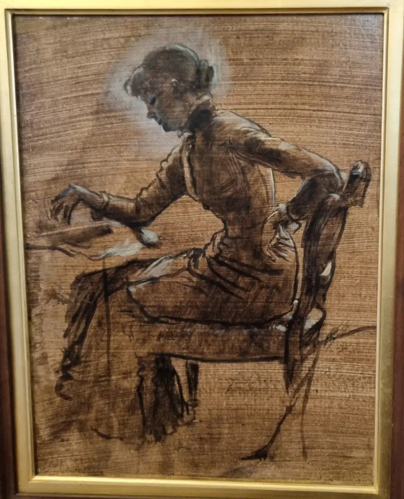 Jovem mulher jogando xadrez - James Tissot