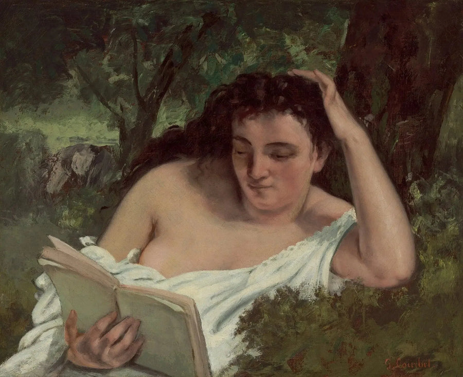 Jovem mulher lendo - Gustave Courbet