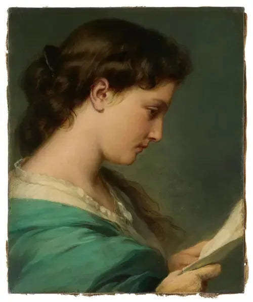 Jovem mulher lendo uma carta - Franz Xaver Winterhalter