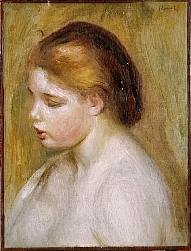 Jovem mulher nua em busto - Pierre-Auguste Renoir