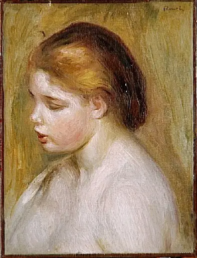 Jovem mulher nua em busto - Pierre-Auguste Renoir