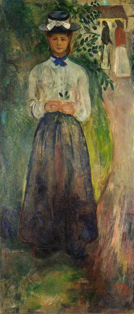 Jovem Mulher entre as plantas - Edvard Munch