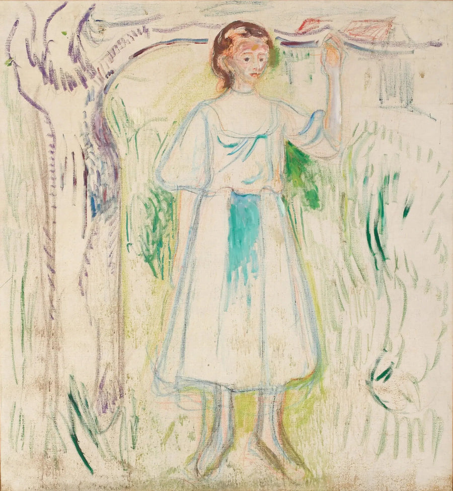 Jovem mulher sob uma árvore - Edvard Munch