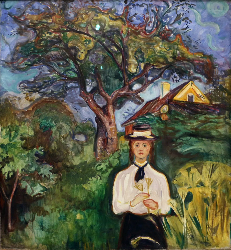 Jovem Mulher sob uma macieira - Edvard Munch