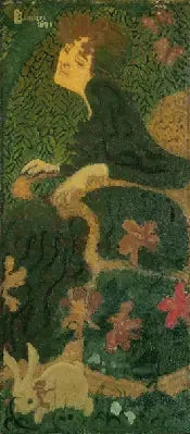 Menina sentada com um coelho - Pierre Bonnard