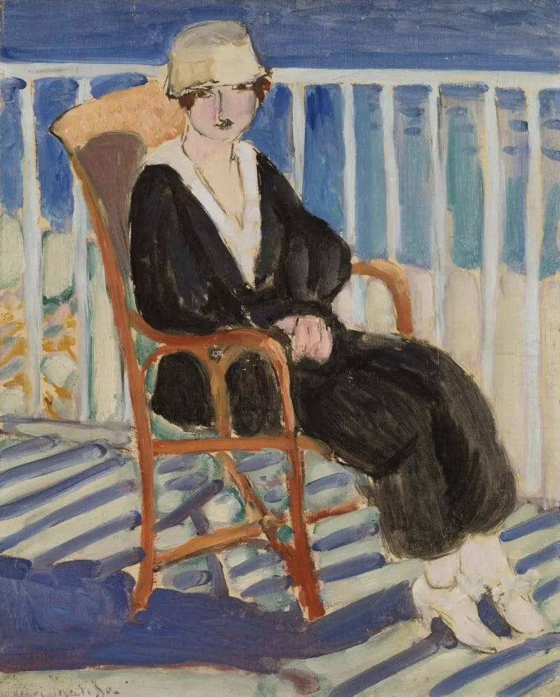 Menina na varanda sobre o mar - Henri Matisse