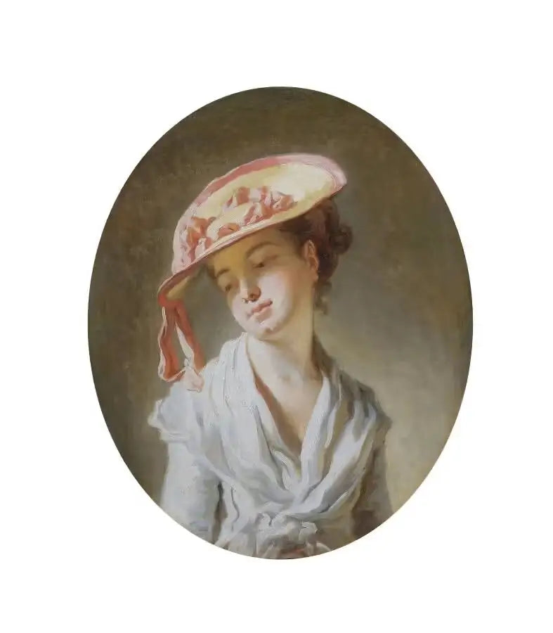 Jovem garota com chapéu - Jean-Honoré Fragonard