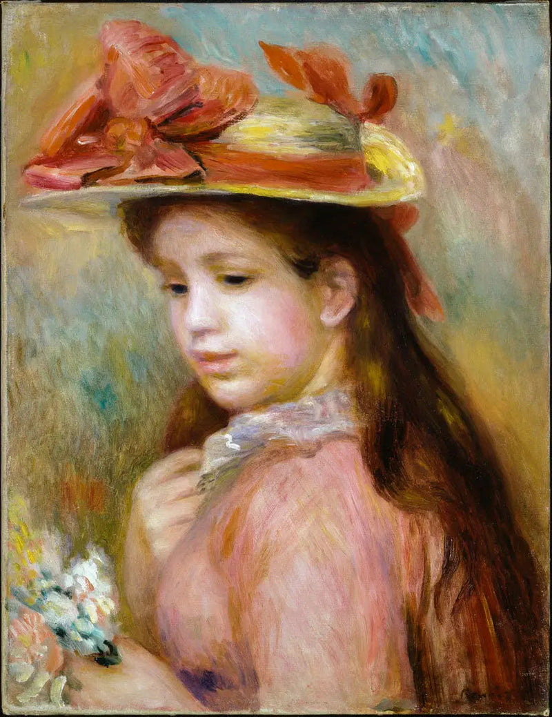 Menina com chapéu - Pierre-Auguste Renoir