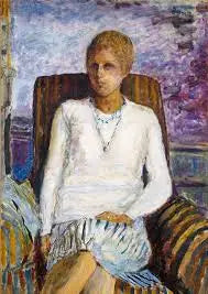 Reproduction du tableau « Jeune fille au corsage blanc (Mlle Leïla Claude Anet) - Pierre Bonnard » par Alpha Reproduction en peinture à l’huile