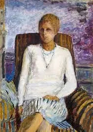 Menina com corpete branco (Mlle Leïla Claude Anet) - Pierre Bonnard
