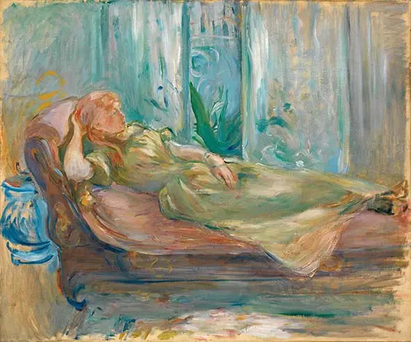 Jovem Moça no Divã - Berthe Morisot