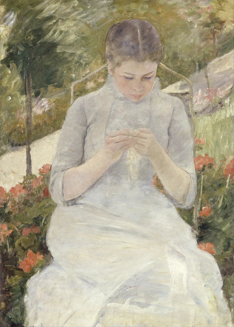 Jovem Moça no Jardim - Mary Cassatt