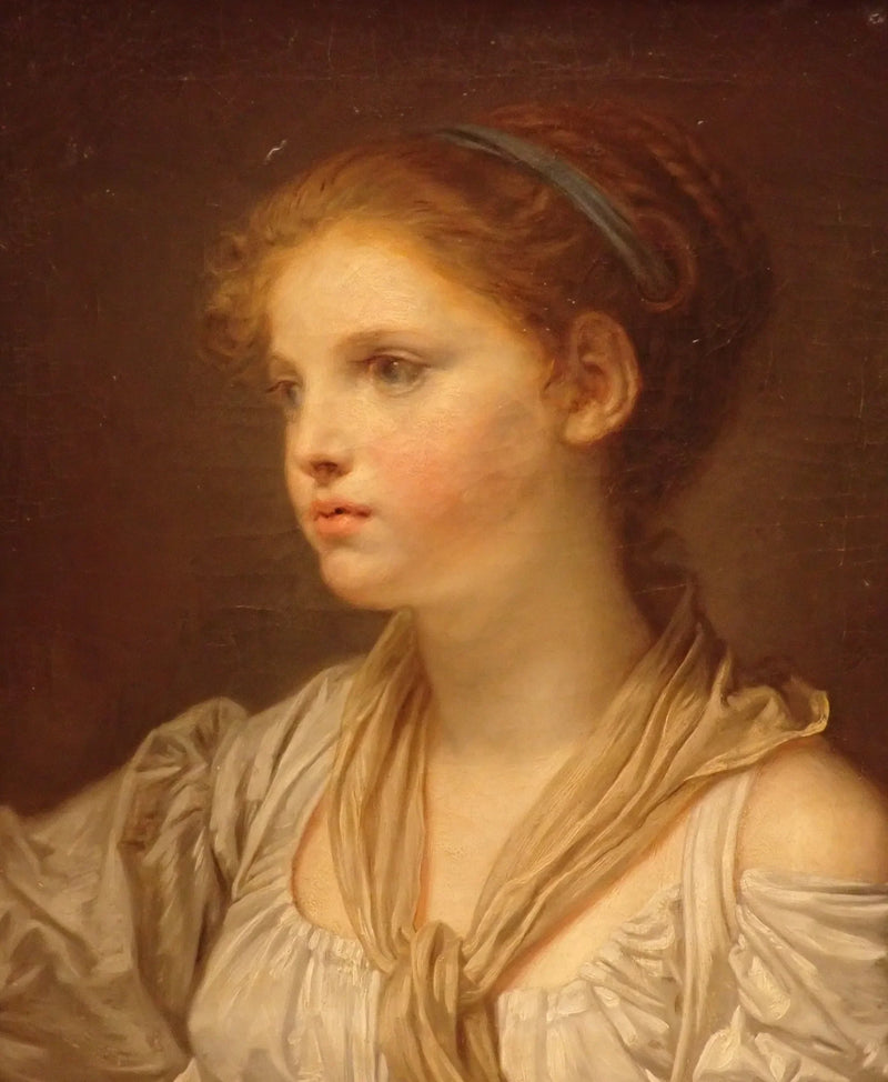 Jovem garota com fita azul - Jean-Baptiste Greuze