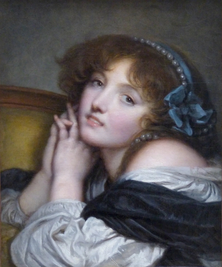 Jovem garota com as mãos juntas - Jean-Baptiste Greuze