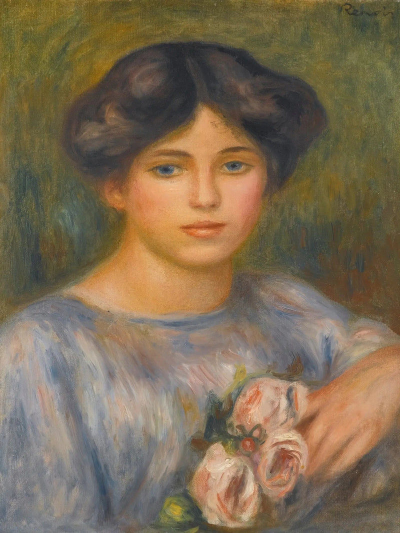 Menina com Rosas - Pierre-Auguste Renoir