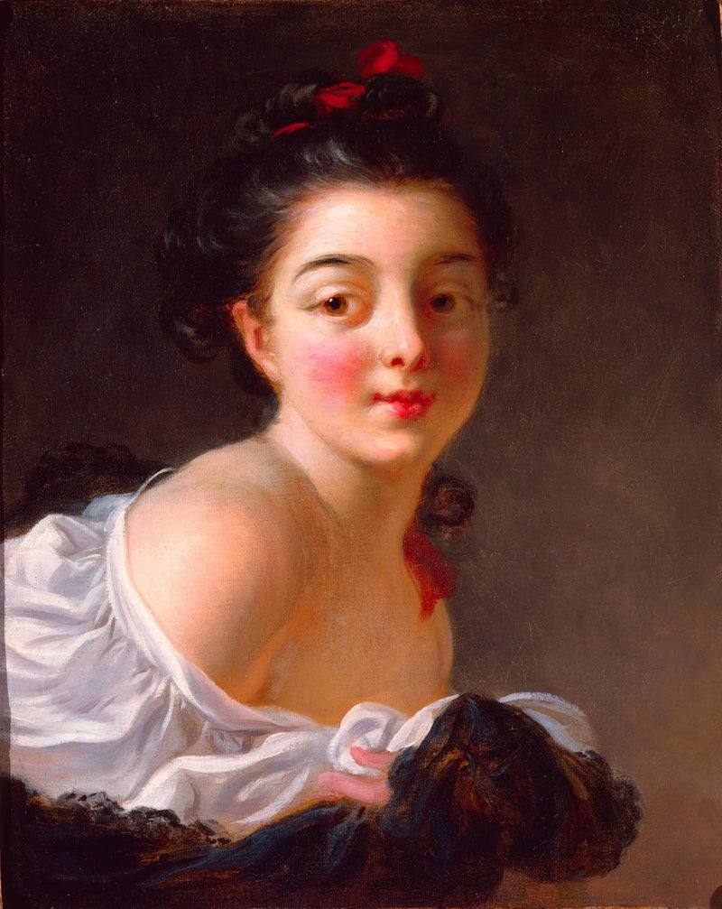 Jovem garota morena - Jean-Honoré Fragonard
