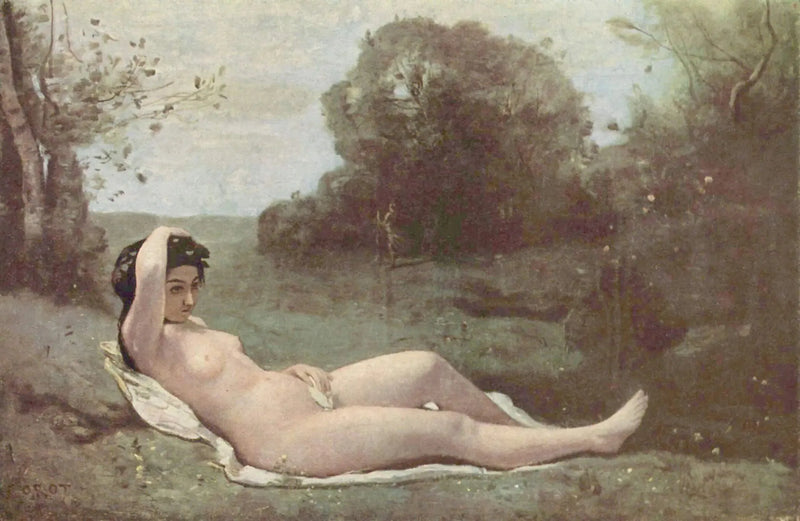 Jovem garota de verde - Jean-Baptiste Camille Corot