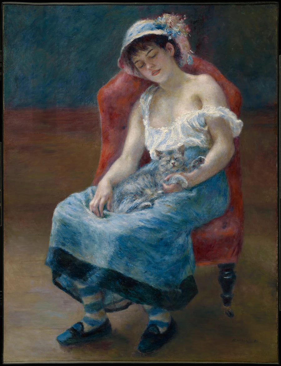 A Menina com o Gato - Pierre-Auguste Renoir