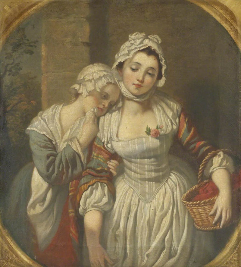 Jovem garota e sua serva - Jean-Baptiste Greuze